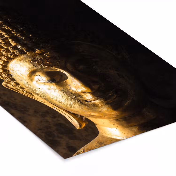 Poster met lijst - Buddha - Boeddha beeld - Goud - Spiritueel - Zwart — 7