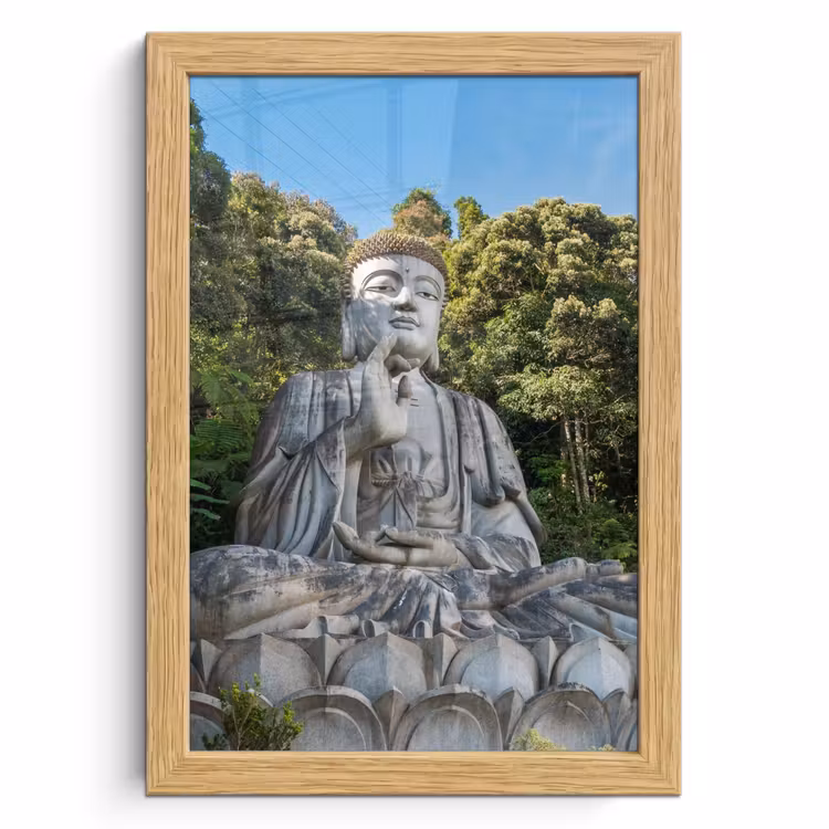 Poster met lijst - Boeddha beelden - Jungle - Buddha - Spiritualiteit - Mediteren — 1