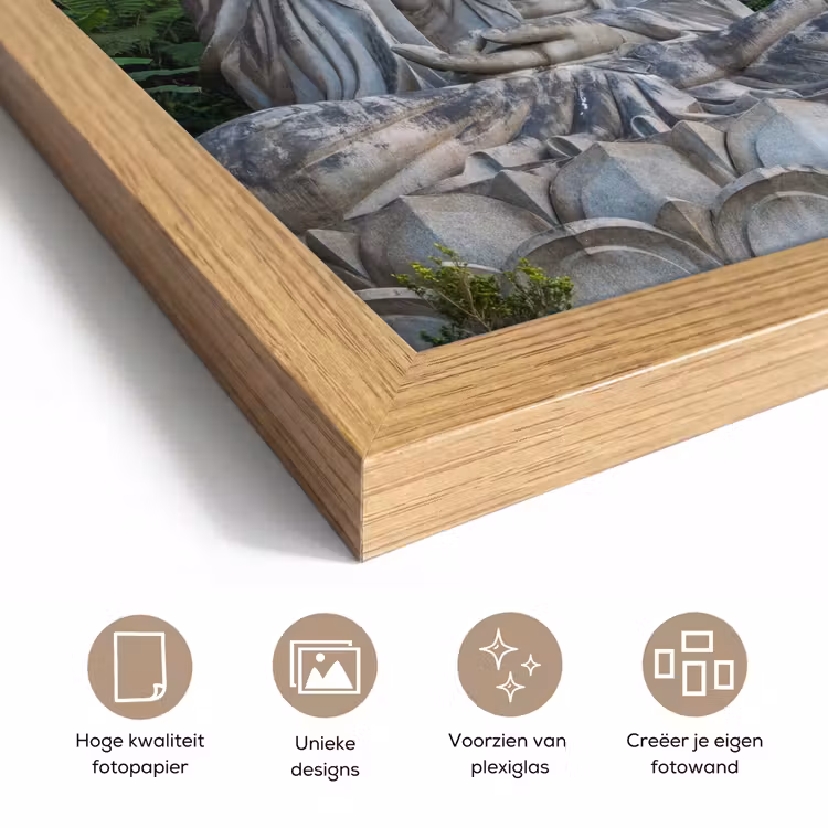Poster met lijst - Boeddha beelden - Jungle - Buddha - Spiritualiteit - Mediteren — 6
