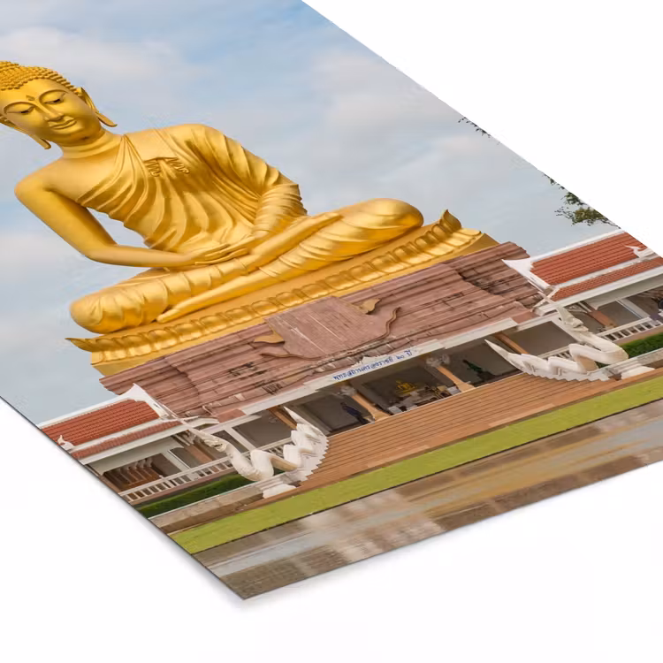 Poster met lijst - Boeddha - Buddha beeld - Goud - Religie — 7