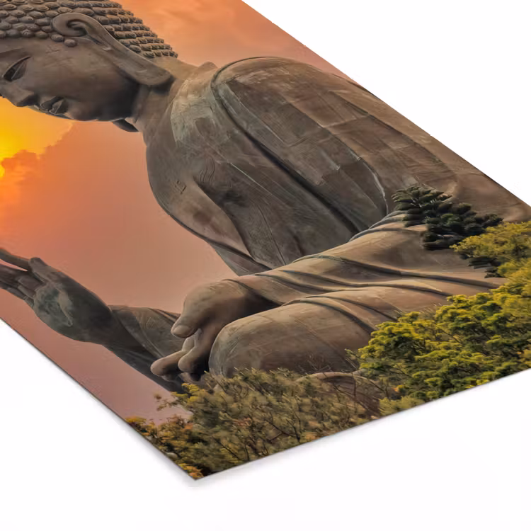 Poster met lijst - Buddha - Zonsondergang - Boeddha beelden - Planten — 7