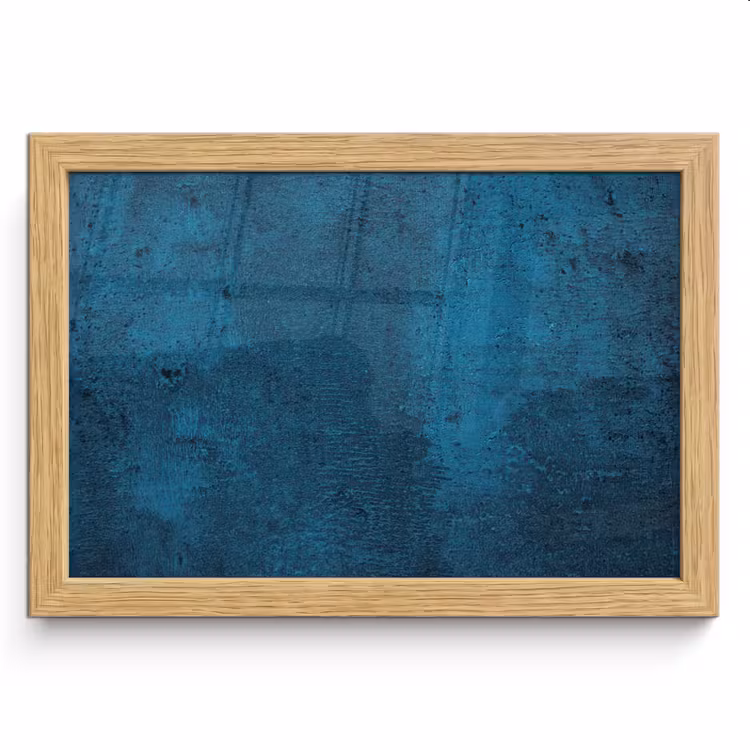 Poster met lijst - Natuursteen - Beton - Steen - Blauw — 1