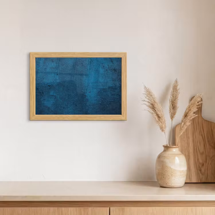 Poster met lijst - Natuursteen - Beton - Steen - Blauw — 3