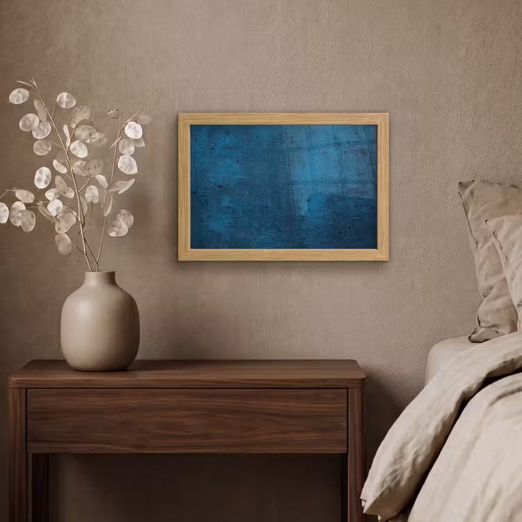 Poster met lijst - Natuursteen - Beton - Steen - Blauw — 4