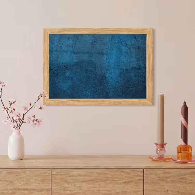 Poster met lijst - Natuursteen - Beton - Steen - Blauw — 5