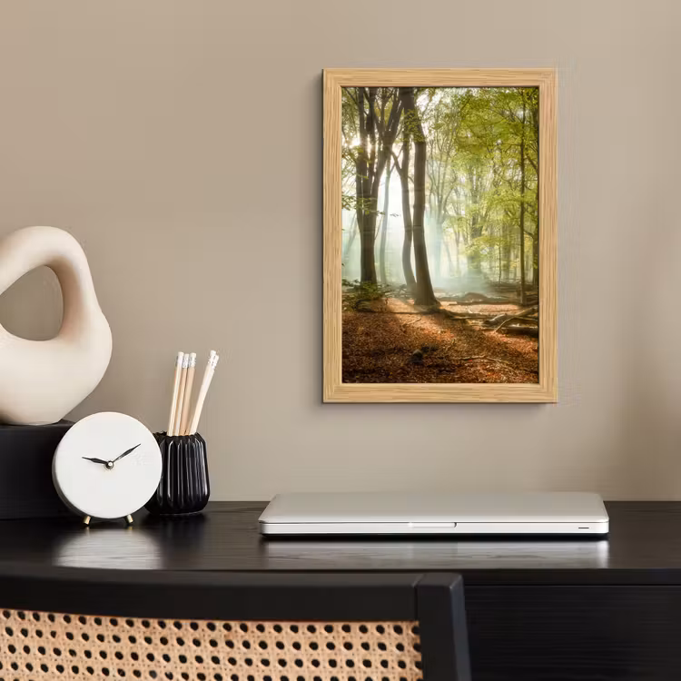 Poster met lijst - Bos - Zon - Seizoenen - Landschap — 2