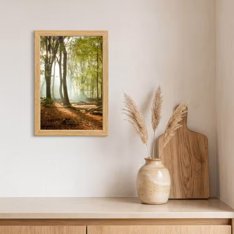 Poster met lijst - Bos - Zon - Seizoenen - Landschap — 3
