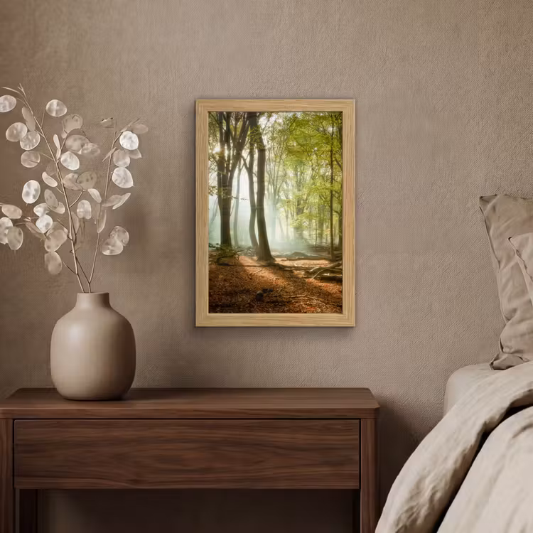 Poster met lijst - Bos - Zon - Seizoenen - Landschap — 4