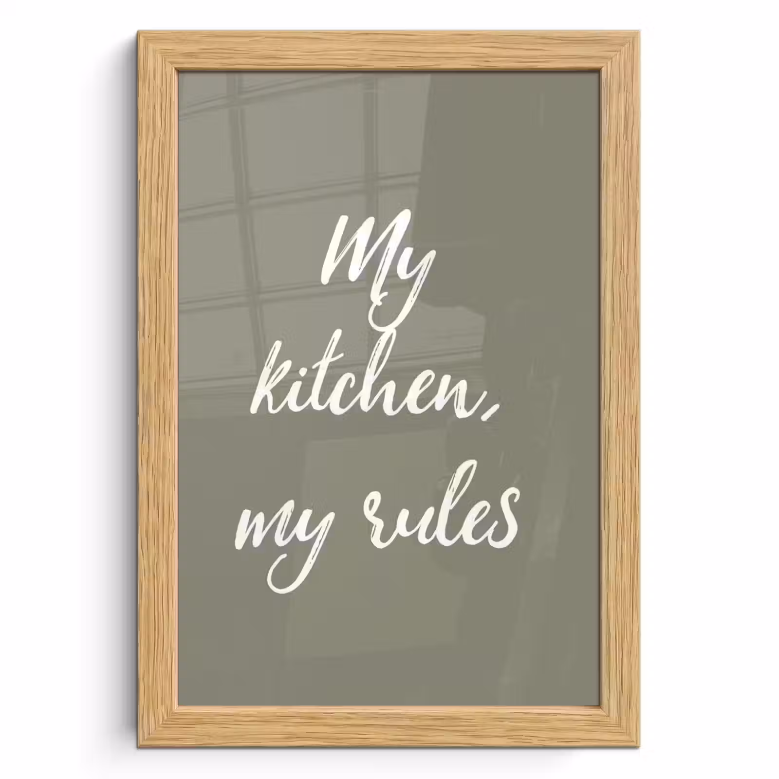 Poster met lijst - My kitchen, my rules - Spreuken - Quotes — 1