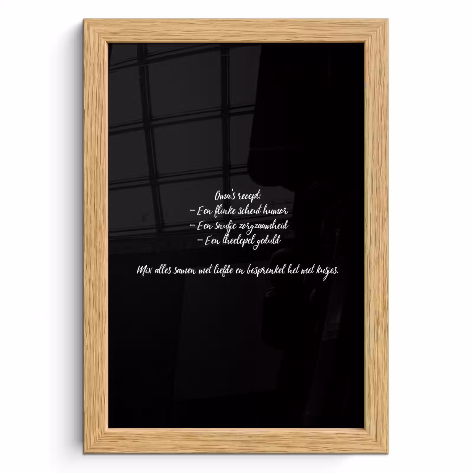 Poster met lijst - Oma's recept - Koken - Quotes - Spreuken - Oma — 1