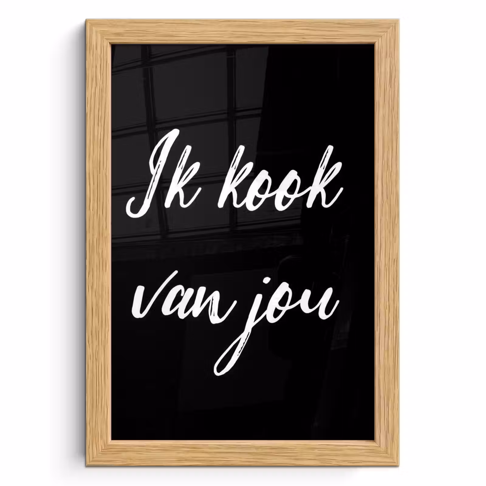 Poster met lijst - Quotes - Spreuken - Ik kook van jou - Liefde - Partner — 1