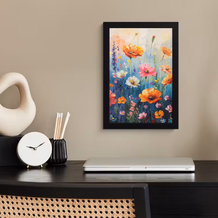 Poster met lijst - Bloemen - Natuur - Waterverf - Kunst — 2
