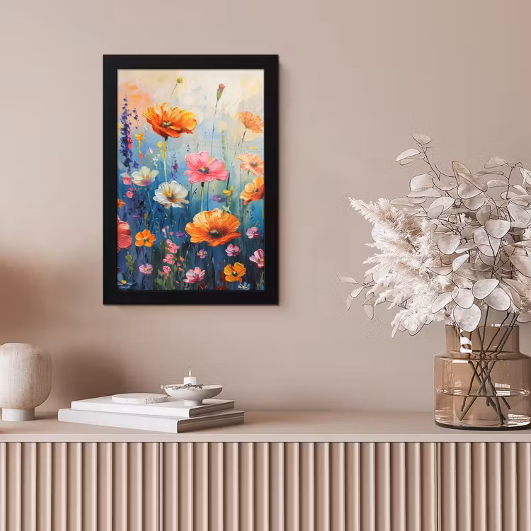 Poster met lijst - Bloemen - Natuur - Waterverf - Kunst — 5
