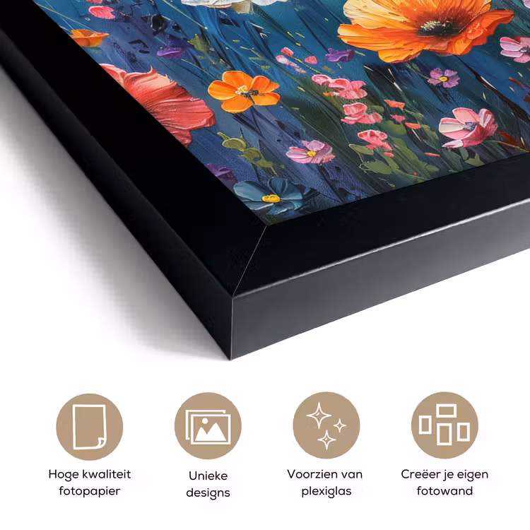 Poster met lijst - Bloemen - Natuur - Waterverf - Kunst — 6