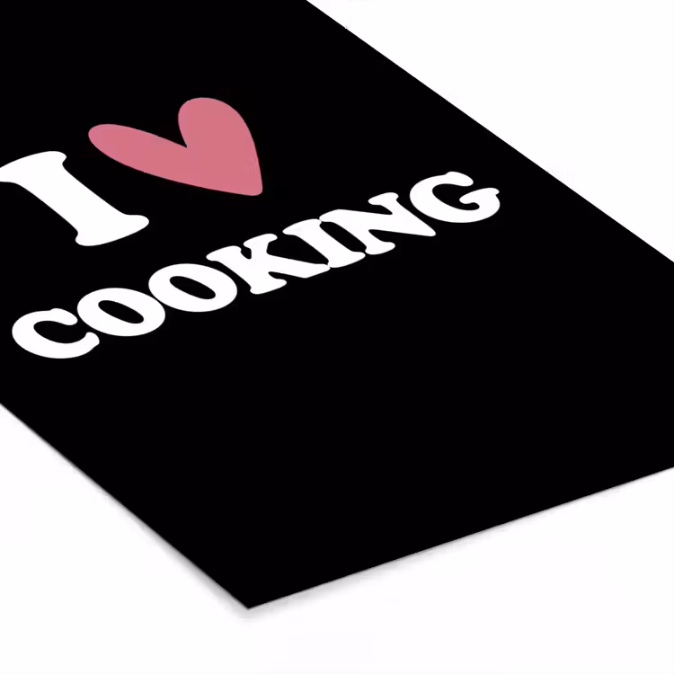 Poster met lijst - I love cooking - Koken - Hartje - Kookliefhebber - Kok - Spreuken — 7