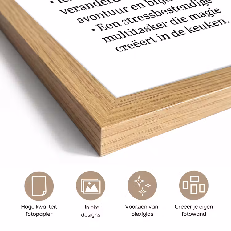 Poster met lijst - Kok - Definitie - Chef - Koken - Keuken - Spreuken - Woordenboek — 6