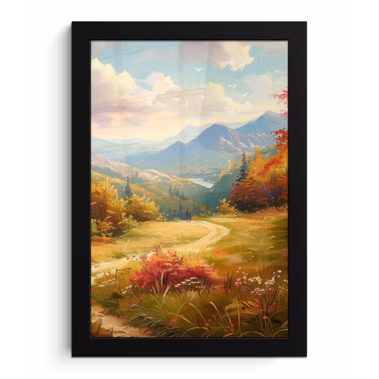 Poster met lijst - Landschap - Illustratie - Natuur — 1