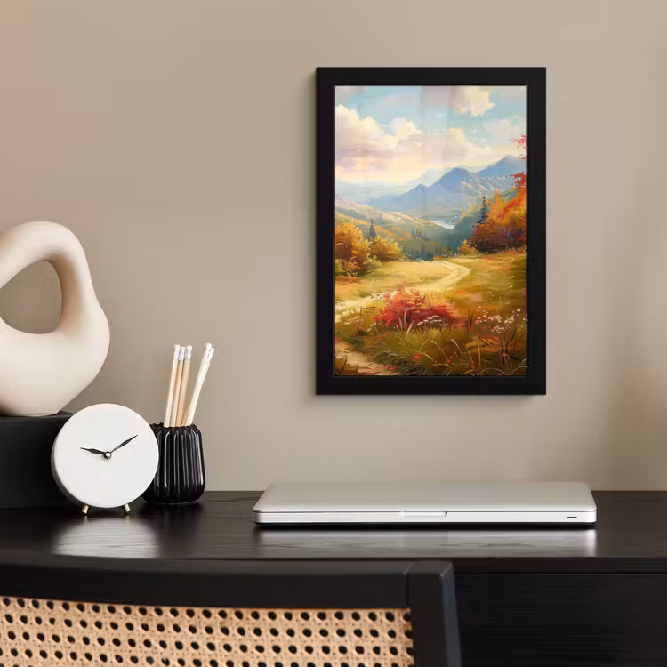 Poster met lijst - Landschap - Illustratie - Natuur — 2