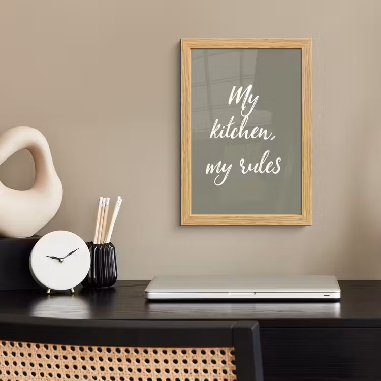 Poster met lijst - My kitchen, my rules - Spreuken - Quotes — 2