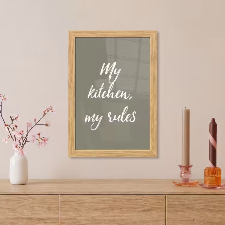 Poster met lijst - My kitchen, my rules - Spreuken - Quotes — 5
