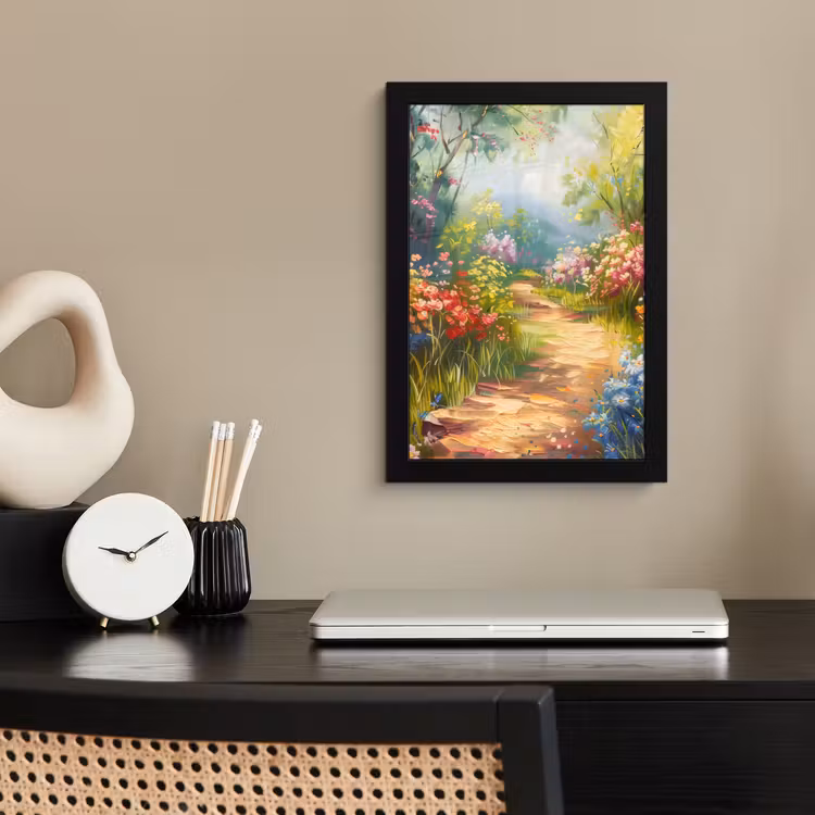 Poster met lijst - Natuur - Landschap - Bloemen - Kleurrijk — 2