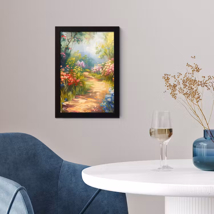 Poster met lijst - Natuur - Landschap - Bloemen - Kleurrijk — 4