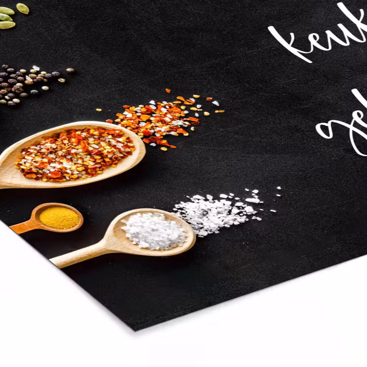 Poster met lijst - Quotes - Keuken - Spreuken - In deze keuken wordt gekookt met liefde - Liefde — 7