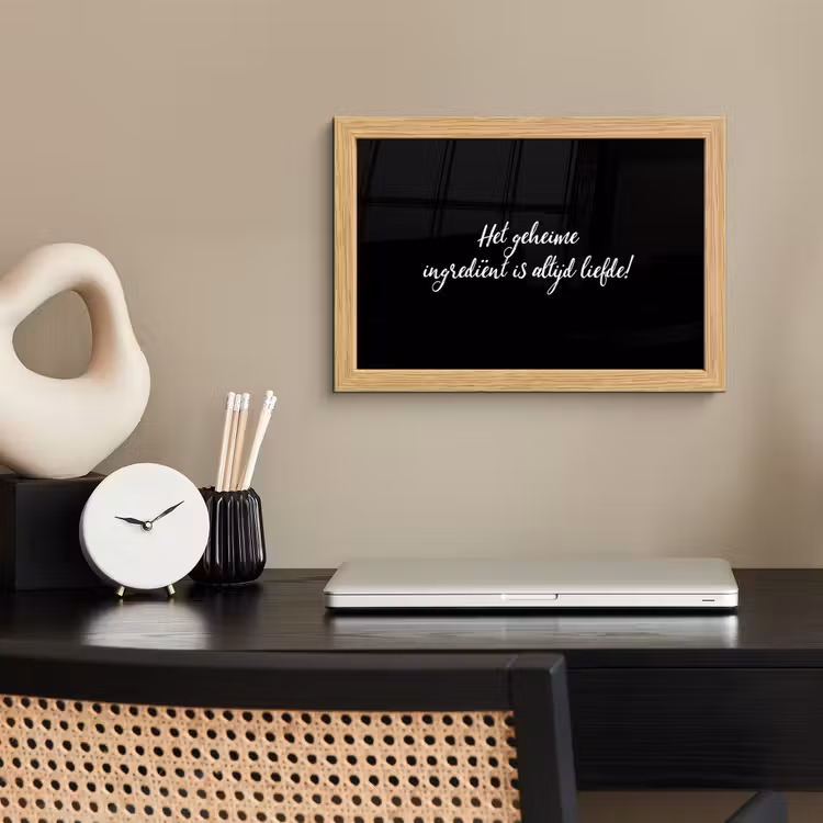 Poster met lijst - Quotes - Koken - Het geheime ingrediënt is altijd liefde! - Spreuken - Liefde — 2