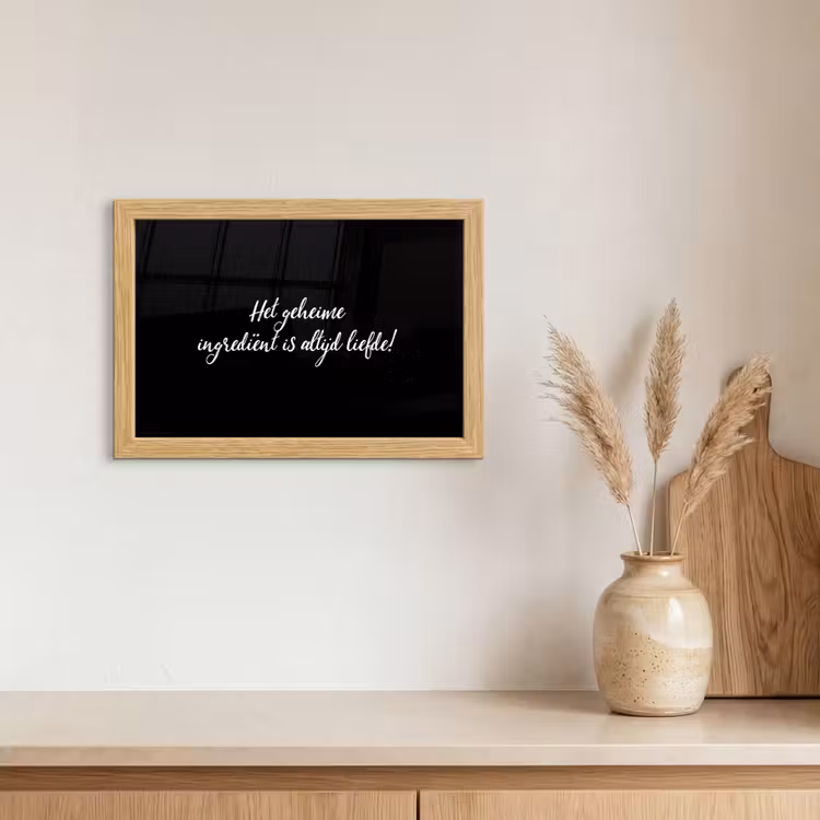 Poster met lijst - Quotes - Koken - Het geheime ingrediënt is altijd liefde! - Spreuken - Liefde — 3