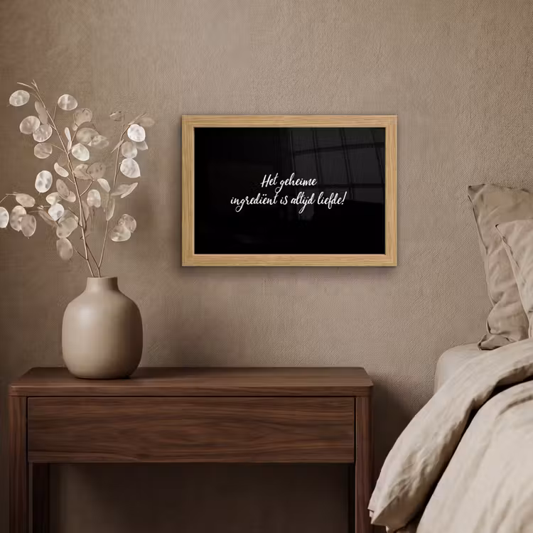 Poster met lijst - Quotes - Koken - Het geheime ingrediënt is altijd liefde! - Spreuken - Liefde — 4