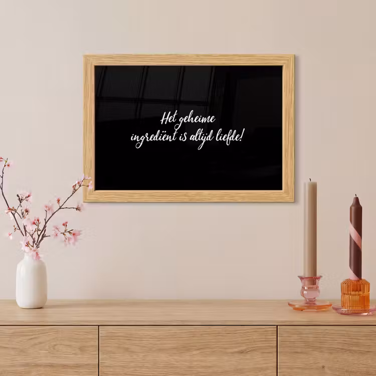 Poster met lijst - Quotes - Koken - Het geheime ingrediënt is altijd liefde! - Spreuken - Liefde — 5