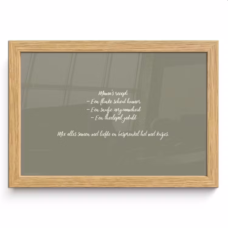Poster met lijst - Quotes - Ma - Spreuken - Mama's recept - Koken — 1