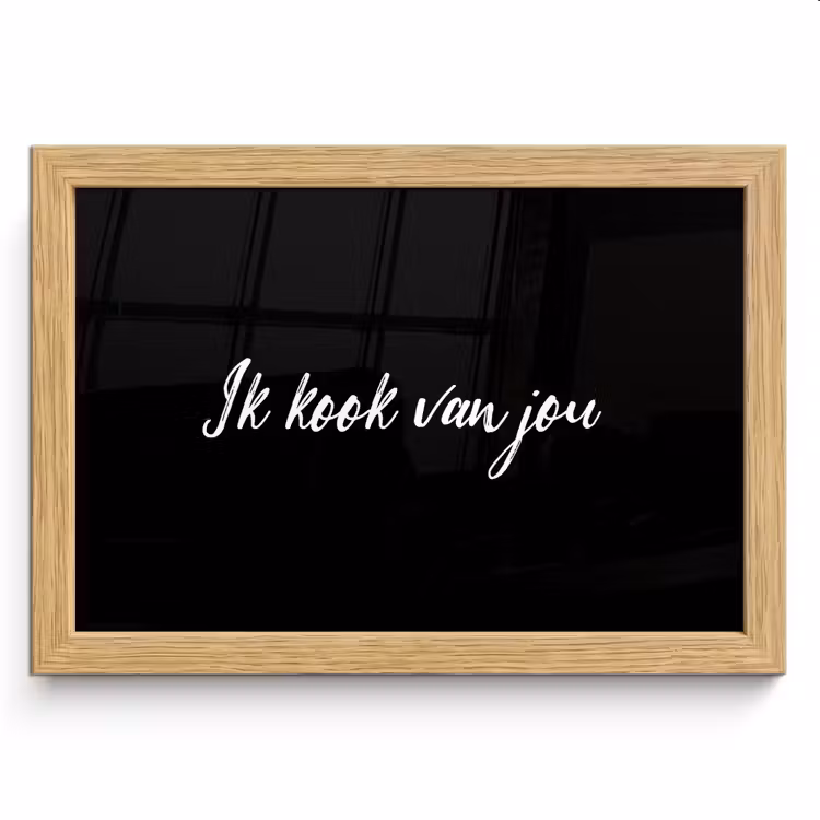 Poster met lijst - Quotes - Spreuken - Ik kook van jou - Liefde - Partner — 1