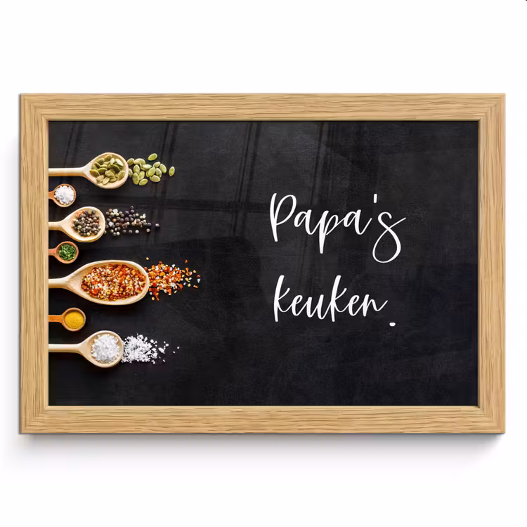 Poster met lijst - Quotes - Spreuken - Keuken - Papa's keuken - Papa — 1