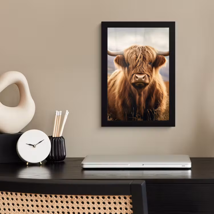 Poster met lijst - Schotse hooglander - Landschap - Dier — 2