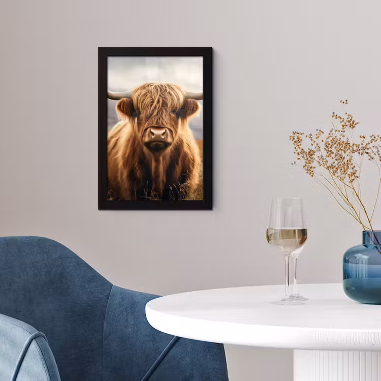 Poster met lijst - Schotse hooglander - Landschap - Dier — 4