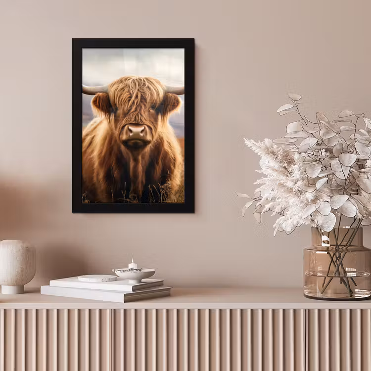 Poster met lijst - Schotse hooglander - Landschap - Dier — 5