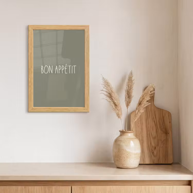 Poster met lijst - Spreuken - Bon appétit - Quotes - Eet smakelijk - Eten — 3