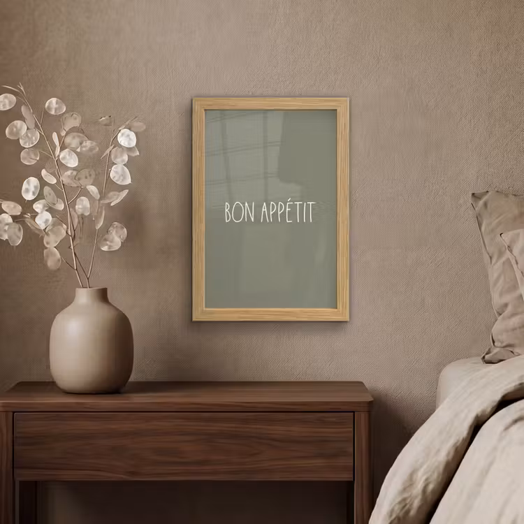 Poster met lijst - Spreuken - Bon appétit - Quotes - Eet smakelijk - Eten — 4