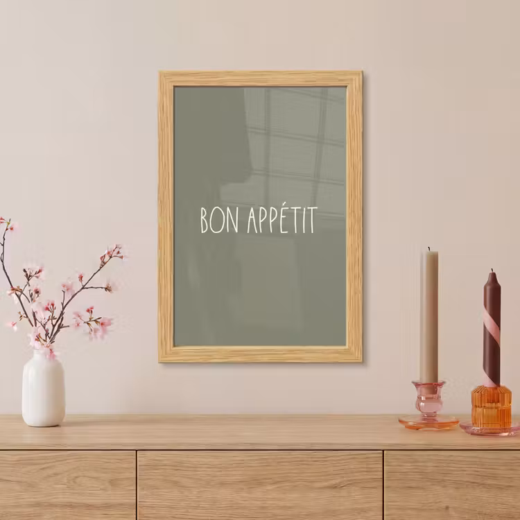 Poster met lijst - Spreuken - Bon appétit - Quotes - Eet smakelijk - Eten — 5