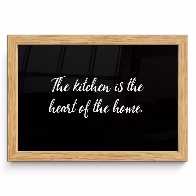 Poster met lijst - Spreuken - Koken - Thuis - The kitchen is the heart of the home - Quotes — 1