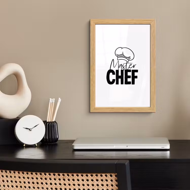 Poster met lijst - Keuken - Koken - Bakken - Chef - Master Chef - Kok - Tekst — 2