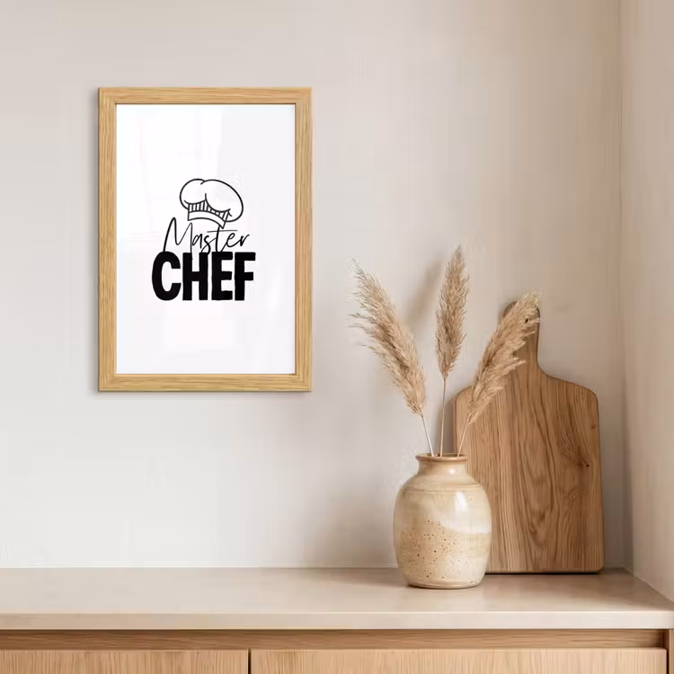 Poster met lijst - Keuken - Koken - Bakken - Chef - Master Chef - Kok - Tekst — 3