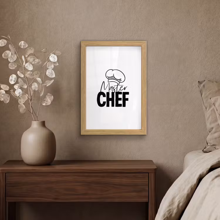 Poster met lijst - Keuken - Koken - Bakken - Chef - Master Chef - Kok - Tekst — 4