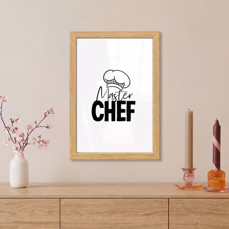 Poster met lijst - Keuken - Koken - Bakken - Chef - Master Chef - Kok - Tekst — 5