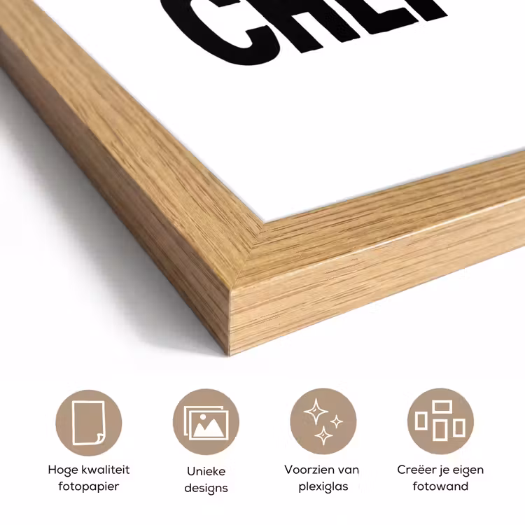 Poster met lijst - Keuken - Koken - Bakken - Chef - Master Chef - Kok - Tekst — 6