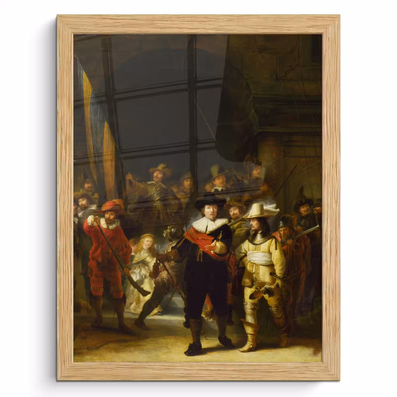 Poster met lijst - De Nachtwacht - Rembrandt van Rijn — 1