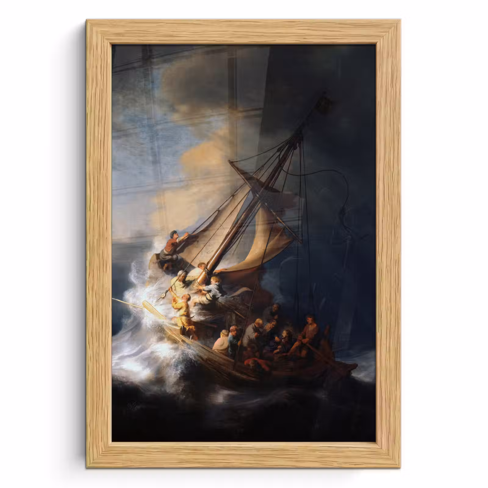 Poster met lijst - De storm op het meer van Galilea - Rembrandt van Rijn — 1