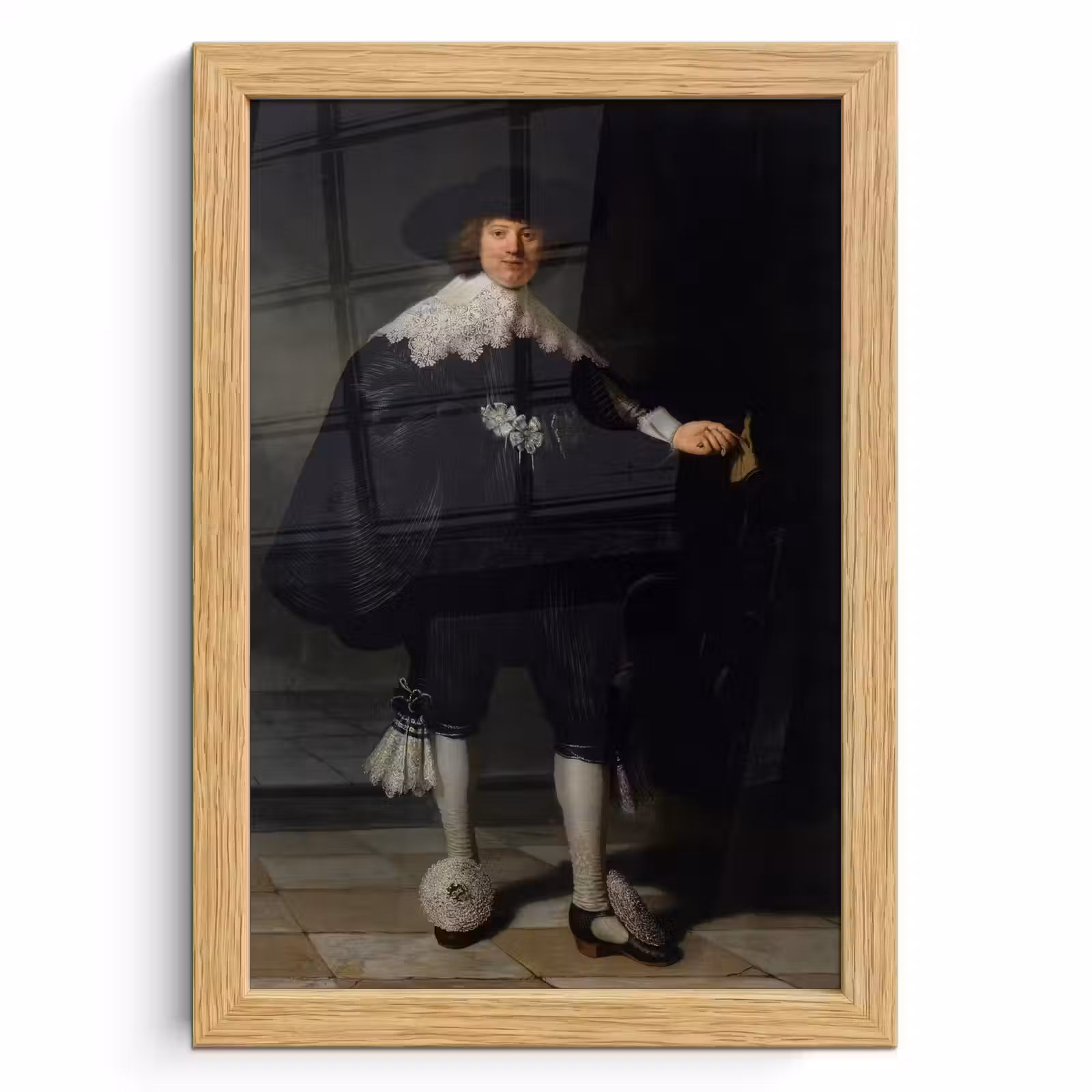 Poster met lijst - Het huwelijksportret van Marten Soolmans - Rembrandt van Rijn — 1