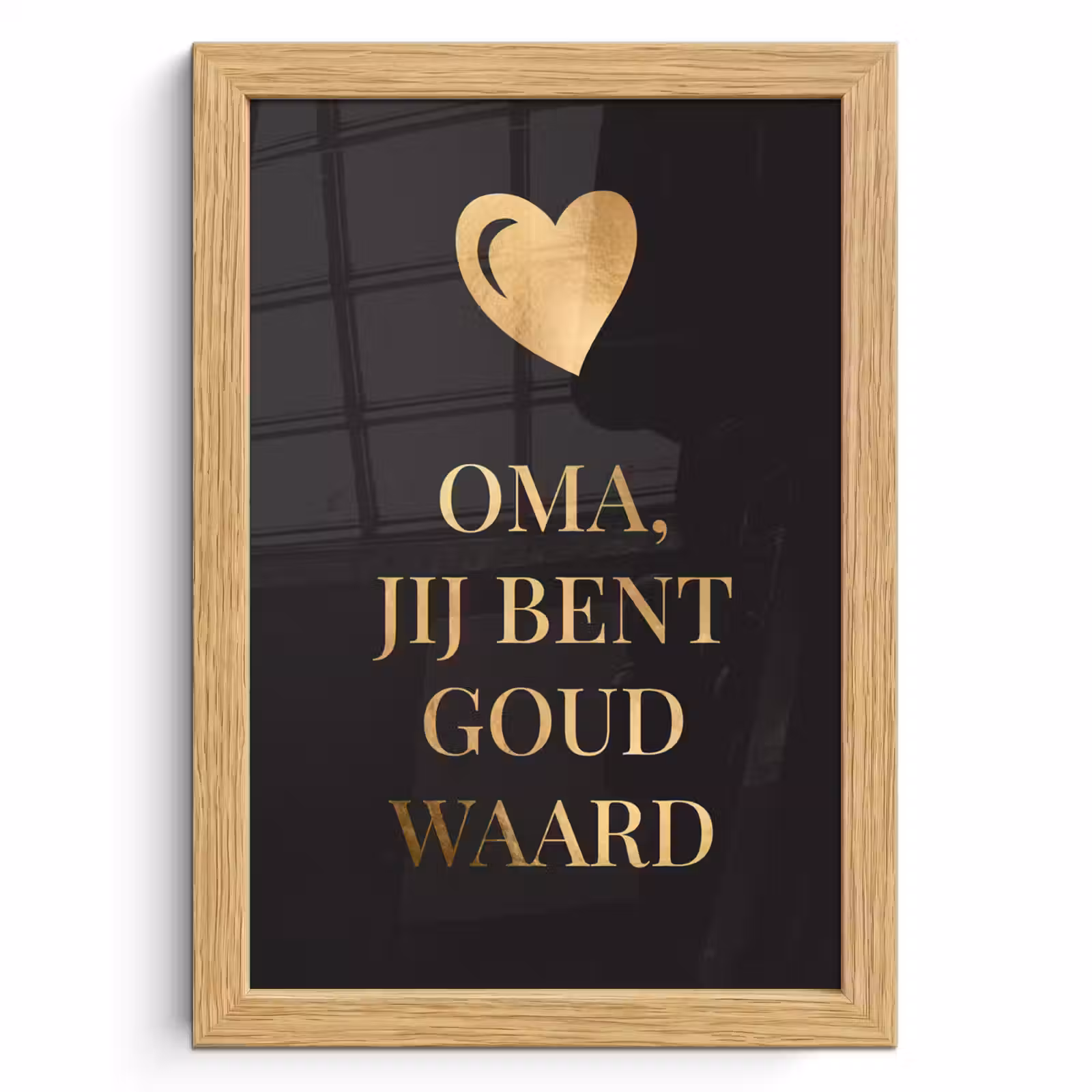 Poster met lijst - Oma jij bent goud waard - Quotes - Spreuken - Oma — 1